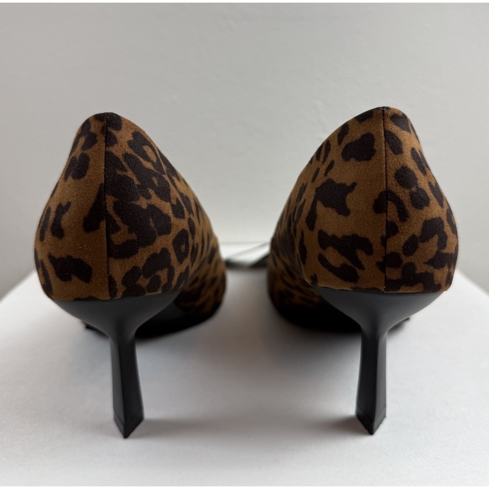 Madden NYC Womens Leopard Print Pointed Toe Kitten Heel Pumps Sz 7 Animal Print - Picture 7 of 9